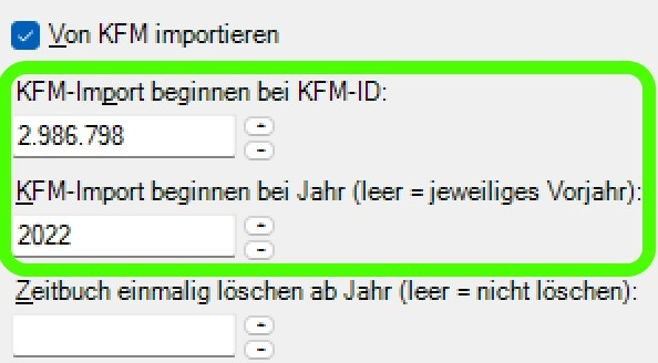 SF BPL Kassengemeinschafts-Import-Einstellungen