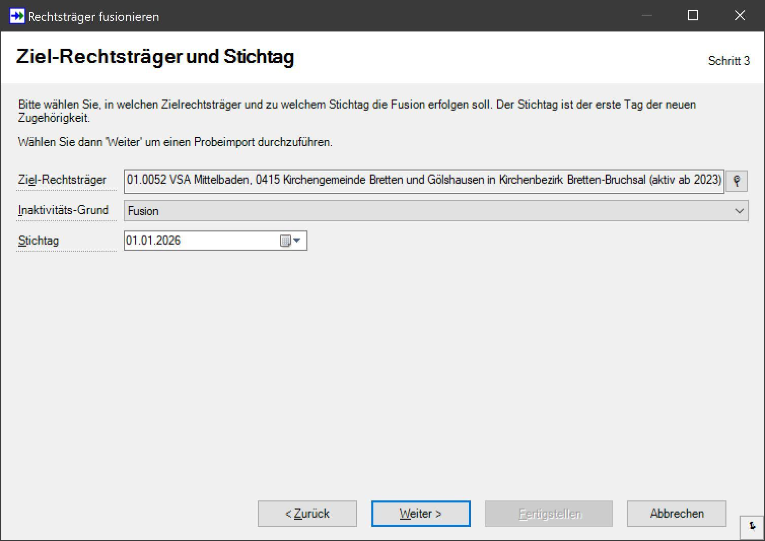 SF Fundus Fusionsassistent Zielrechtsträger