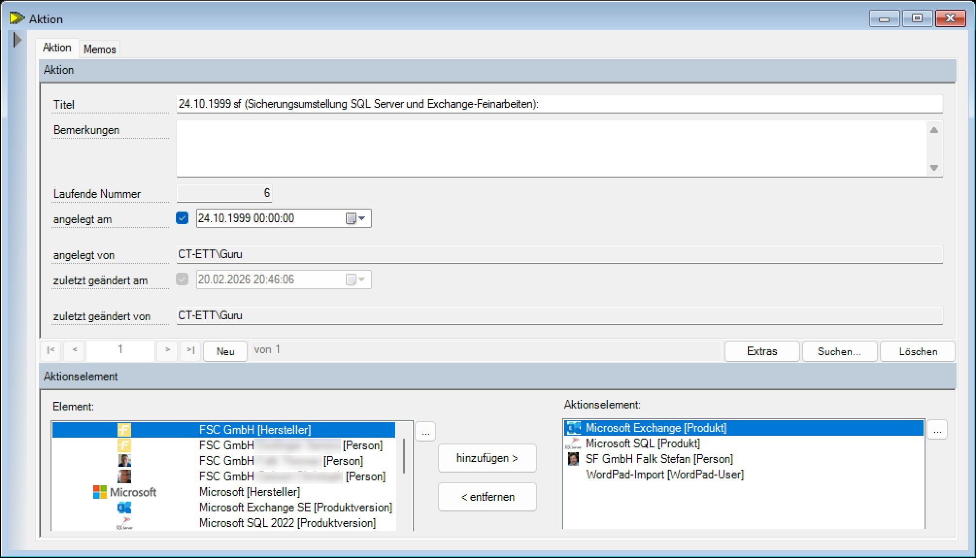 SF Serververwaltung Aktion